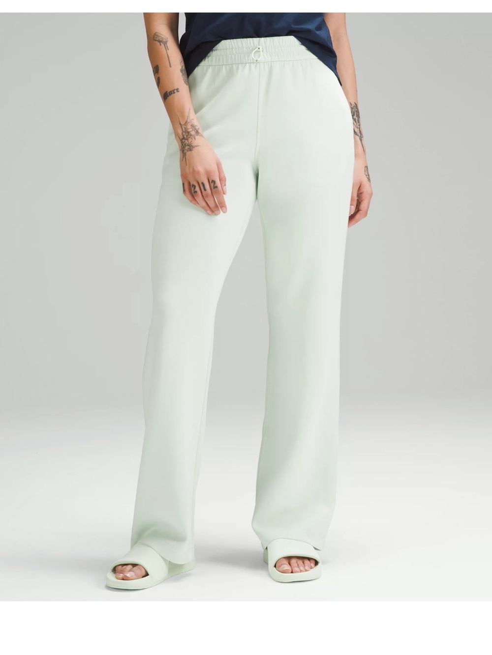 lululemon athletica Softstreme Wide-Leg Pull-On Pants — Pale Mint